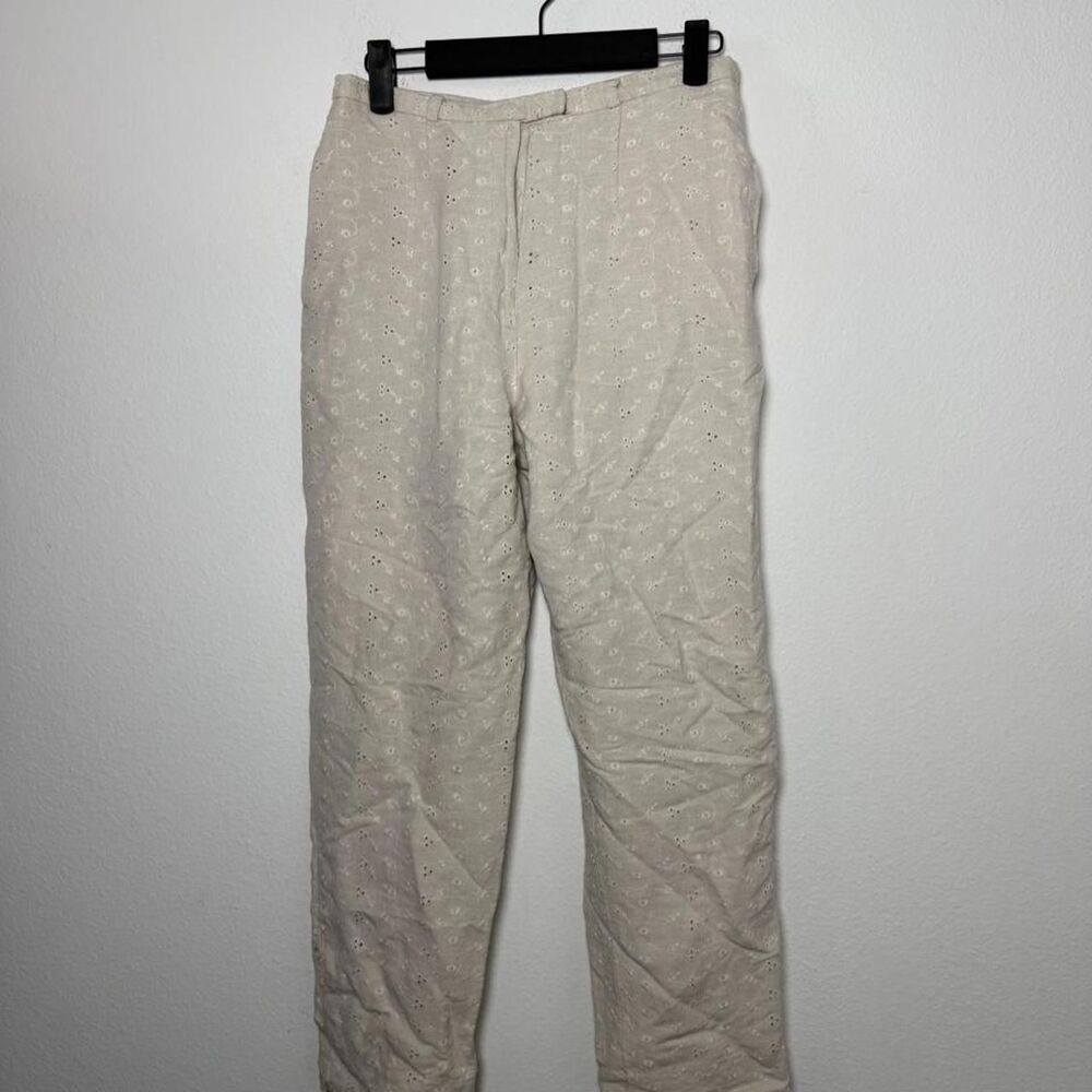 Unbranded Women's Cream and White Trousers